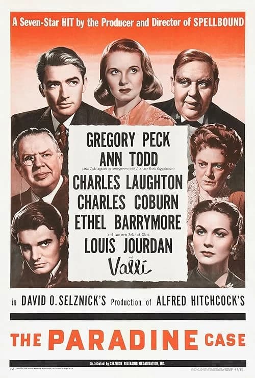 The Paradine Case film posteri